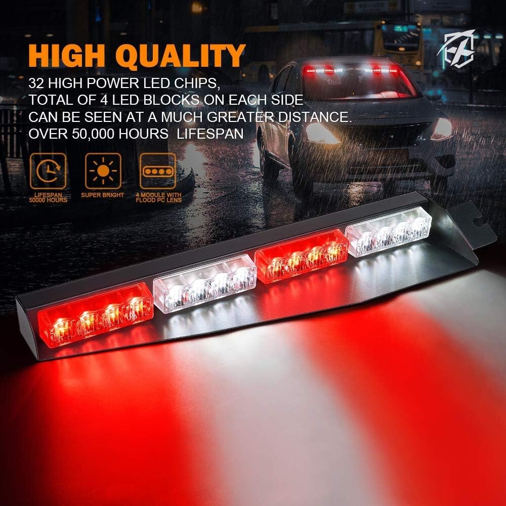 High-Intensity LED Emergency Lights with 26 Patterns - Ultimate Safety Solution