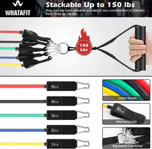 Load image into Gallery viewer, Adjustable Resistance Bands Set with Handles - 10-150 lbs Portable Gym Equipment
