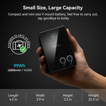 Load image into Gallery viewer, VB99 Pro V-Mount Battery: 2.5H Fast Charge &amp; Full Compatibility with Cameras