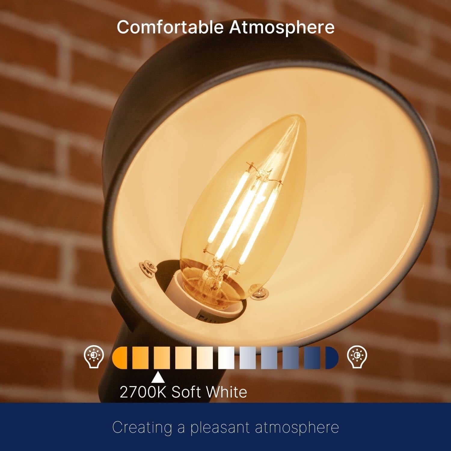 Dimmable E26 LED Chandelier Bulbs - 60W Equiv, Soft White, 24 Count Energy Saver