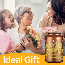 Load image into Gallery viewer, Charming Gold Solar Lantern – Waterproof Garden Lights with Hummingbird Pattern