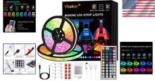 Load image into Gallery viewer, 50FT Waterproof LED Strip Lights for Pontoon and Bass Boats - Multi-Color Magic