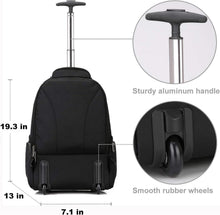 Load image into Gallery viewer, 17.3-Inch Rolling Laptop Backpack with Wheels - Business Travel Convenience