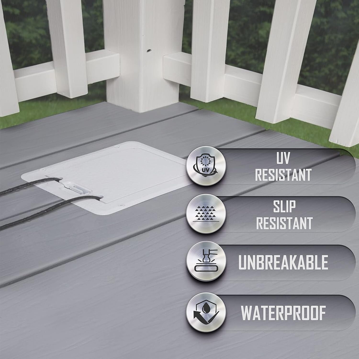 ADA-Compliant Weatherproof Electrical Outlet Cover with Slip-Resistant Surface