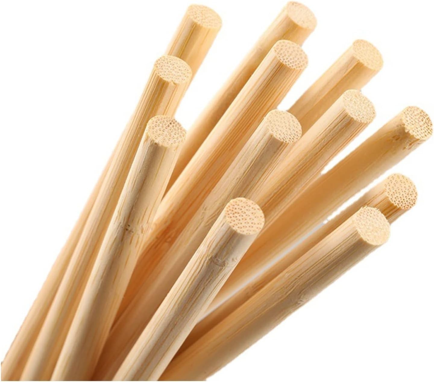 Durable 50PCS Bamboo Doweling Rods - Perfect for Crafts and DIY Projects