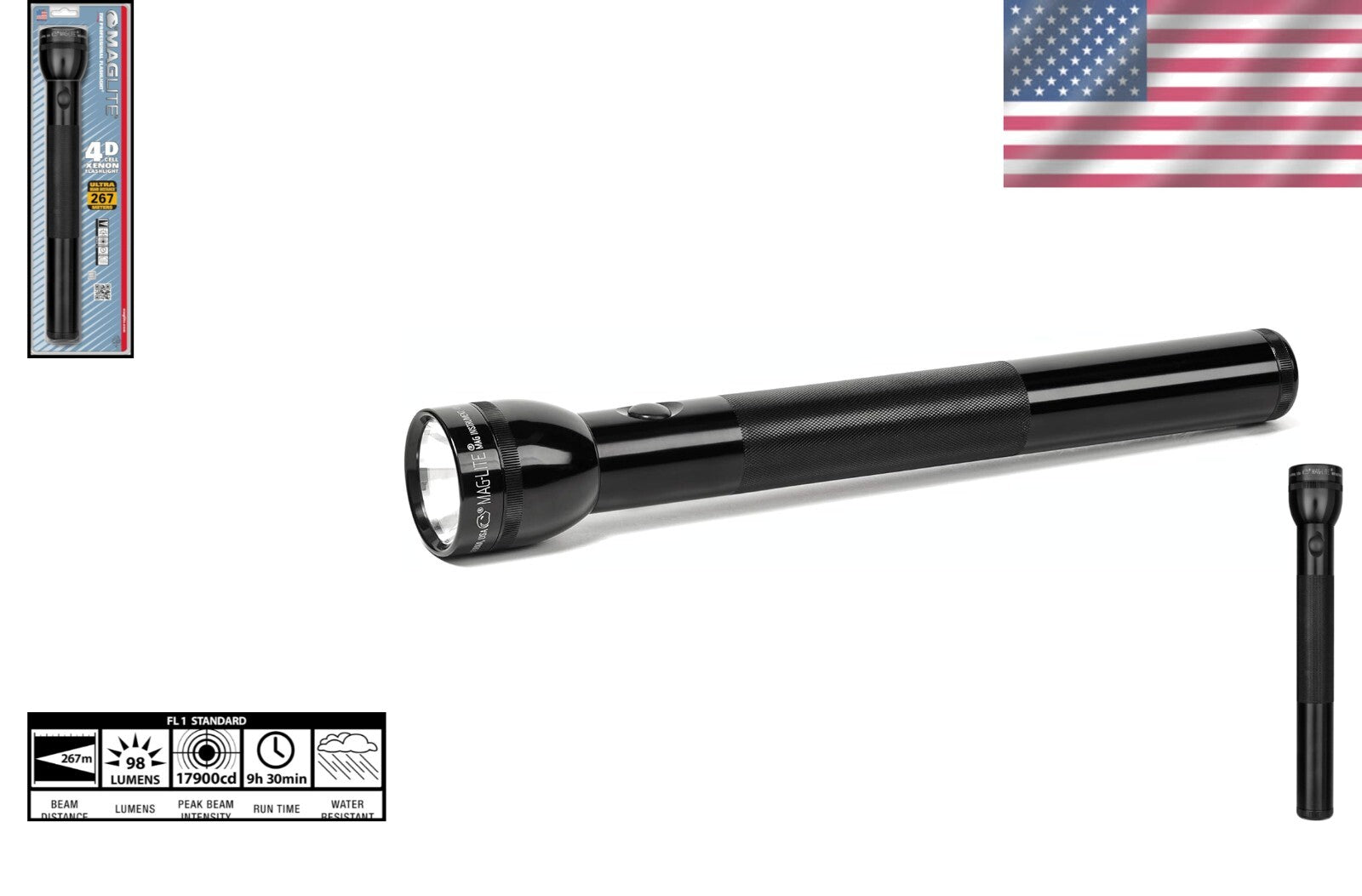 Flexible Lighting with Heavy-Duty 4-D Cell Mag-Lite - Perfect for Outdoor Use
