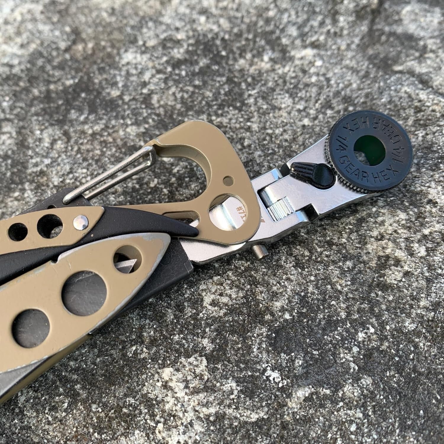 Flat End Flex Head EDC Ratchet Wrench for Leatherman Multitools - Compact Design