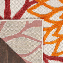 Load image into Gallery viewer, Tropical Floral Area Rug - Stain-Resistant Red Multicolor Fabric 3' x 5'