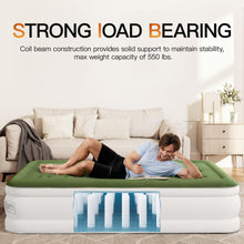 Load image into Gallery viewer, Heavy Duty Twin Air Mattress with Built-in Pump - Non-Slip Stability Design