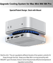 Load image into Gallery viewer, Premium Aluminum Dock for Mac Mini M4 - 8TB SSD Enclosure &amp; USB 3.1 Connectivity