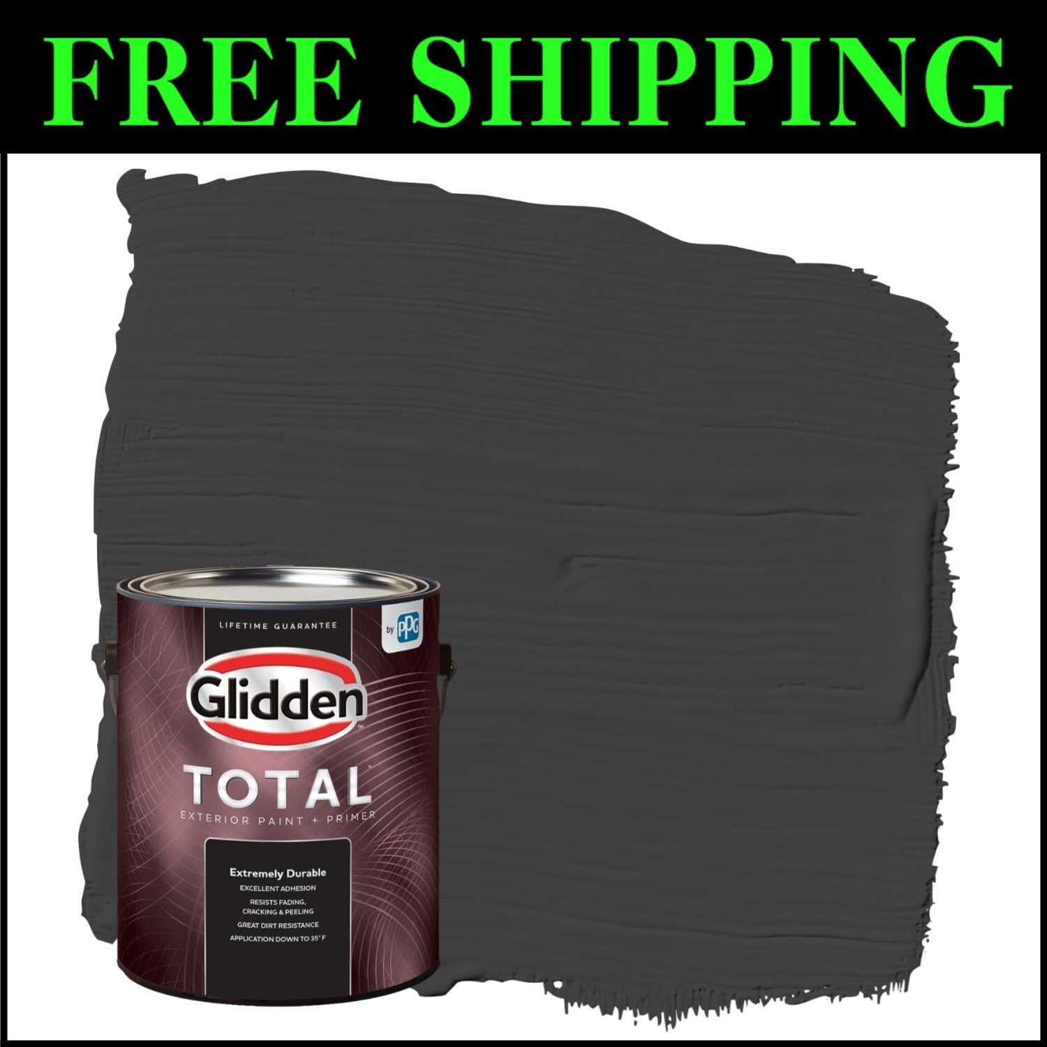 Black Magic Satin Exterior Paint & Primer All-in-One - 1 Gallon, Washable Finish
