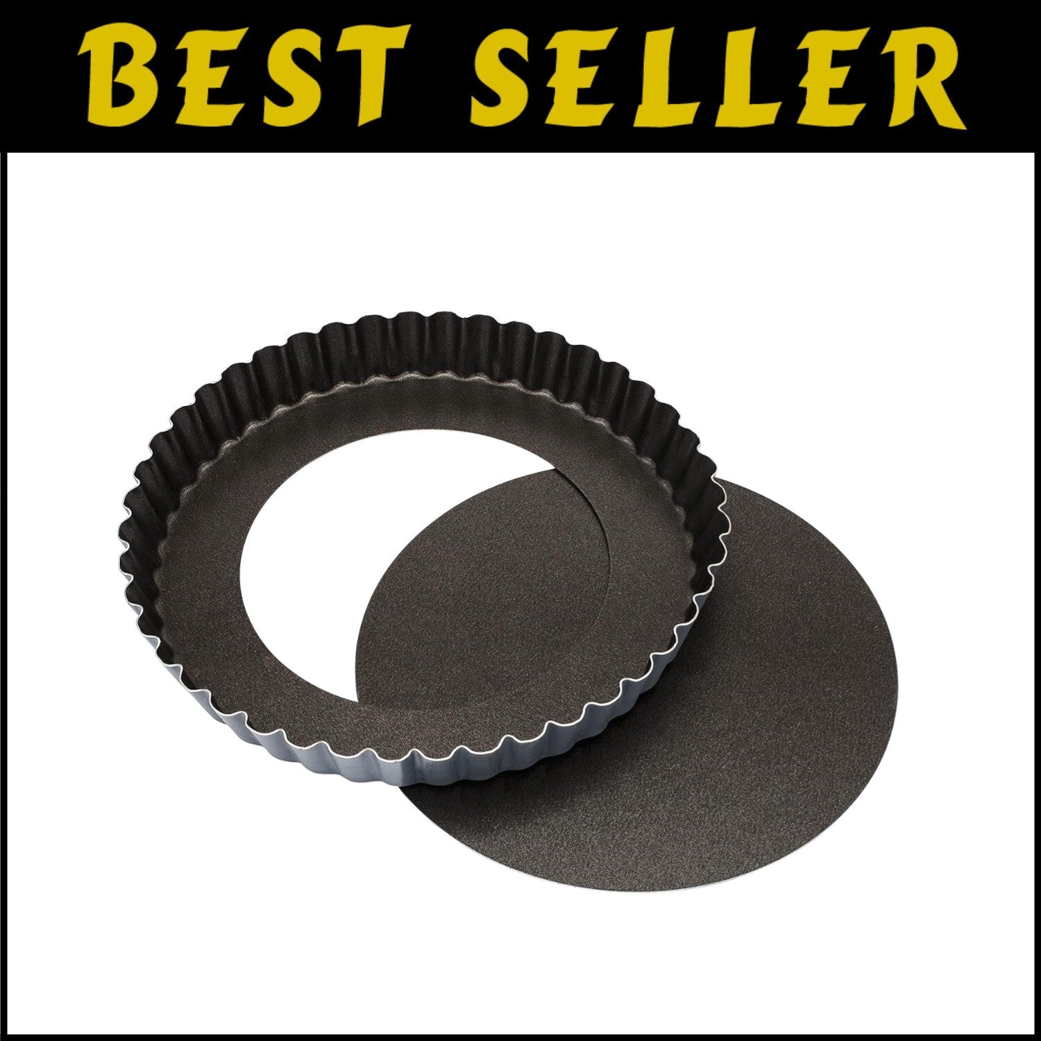 Professional Quality 9.5" Nonstick Tart Pan with Fluted Design - Bourgeat Exopan