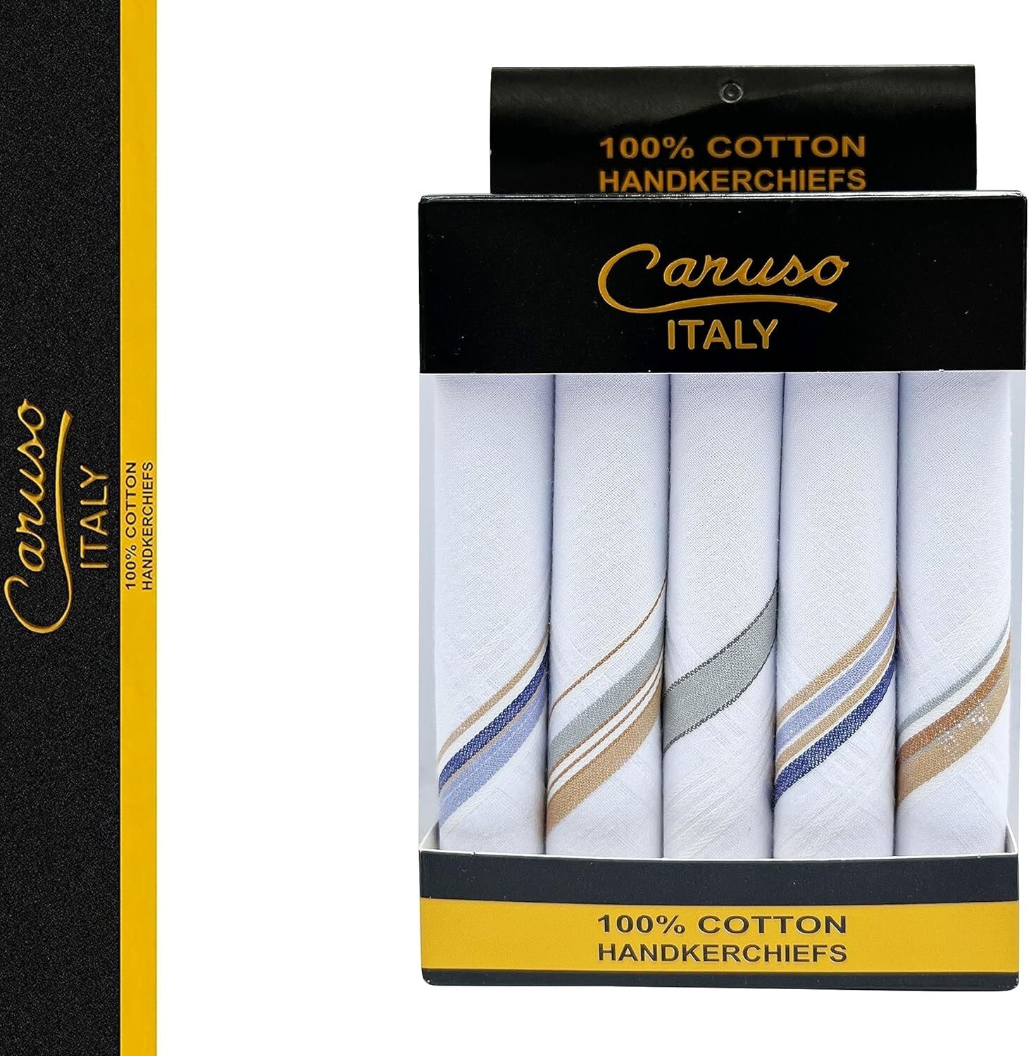 Classic 100% Cotton Handkerchiefs - Super Absorbent 46x46 cm, Machine Washable