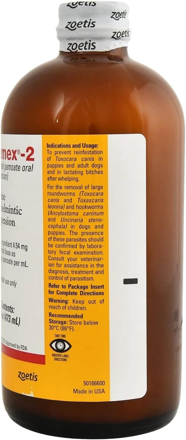 Doubly Potent 16oz Wormer for Dogs - Controls Roundworms and Hookworms