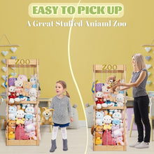 Load image into Gallery viewer, Portable Wooden Stuffed Animal Cage with Accessory Band - Playroom Essential