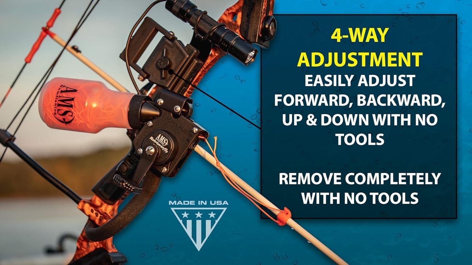 Premium Stainless Steel & Aluminum Bowfishing Reel - Made in USA, Right Handed