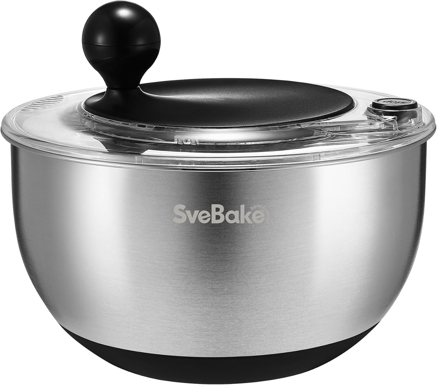 Family-Sized 5.3Qt Salad Spinner: Stainless Steel, Dishwasher Safe & Easy to Use