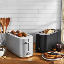 Load image into Gallery viewer, Premium 2-Slice Long Slot Toaster with Defrost and Reheat Functions in Silver