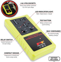 Load image into Gallery viewer, Lightweight Cordless Relay Tester for 12V Automotives - Green/Red LED Alerts