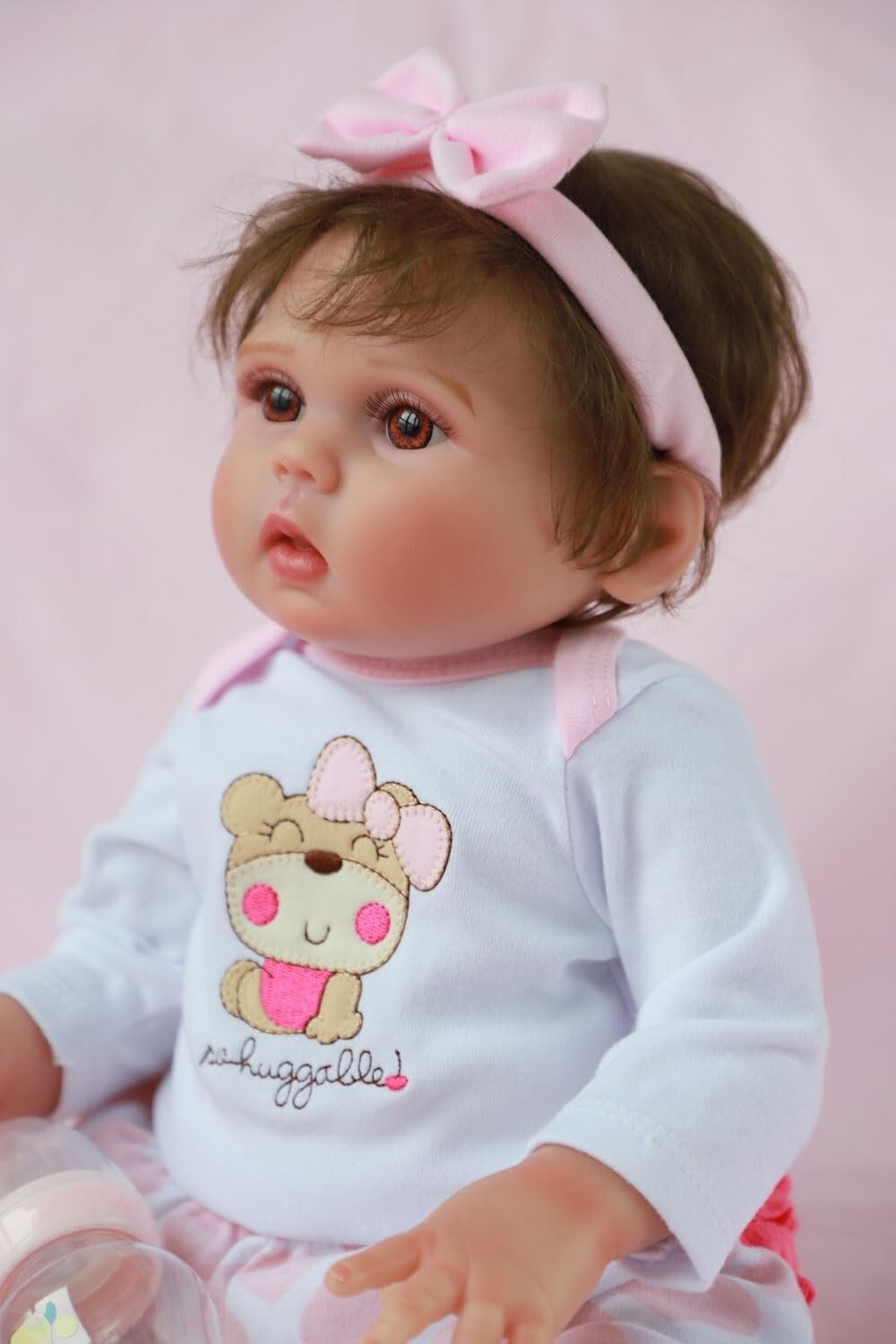 Cute 18-Inch Reborn Baby Girl Lucy - Real Life Silicone Doll in Luxury Gift Box