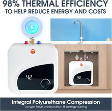 Load image into Gallery viewer, 2.7 Gallon Stainless Steel Electric Water Heater with Adjustable Thermostat