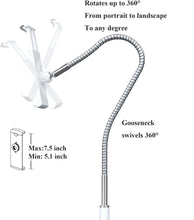 Load image into Gallery viewer, Stable Tablet Floor Stand with 360° Rotation for Smartphones &amp; Tablets - White