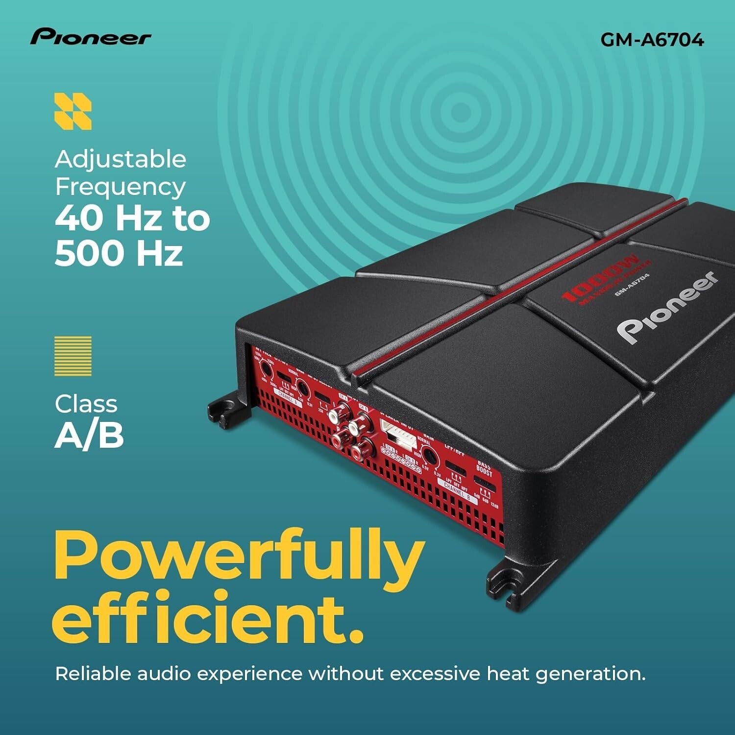 Dynamic 4-Channel Amplifier - 1000 Watts Max Power for Ultimate Car Audio