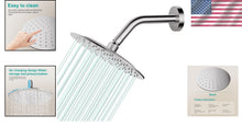 Load image into Gallery viewer, Ultra-Thin 8" Rain Shower Head in Brushed Nickel - Easy No-Plumber Install