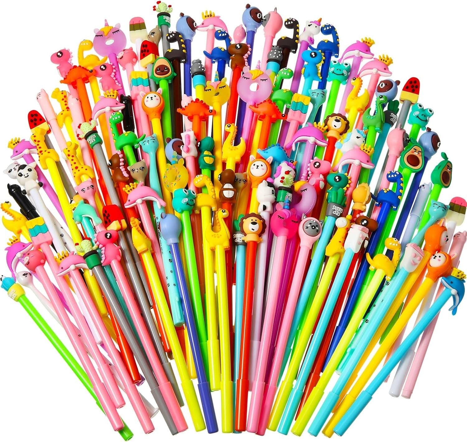 Cute Animal Style Bulk Pens - 0.5mm Gel Ink, Ideal for Kids, Teachers & Gifts
