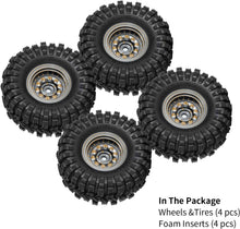 Load image into Gallery viewer, Precision-Machined 1.0 Beadlock Wheel Tire Set for Superior Crawler Stability