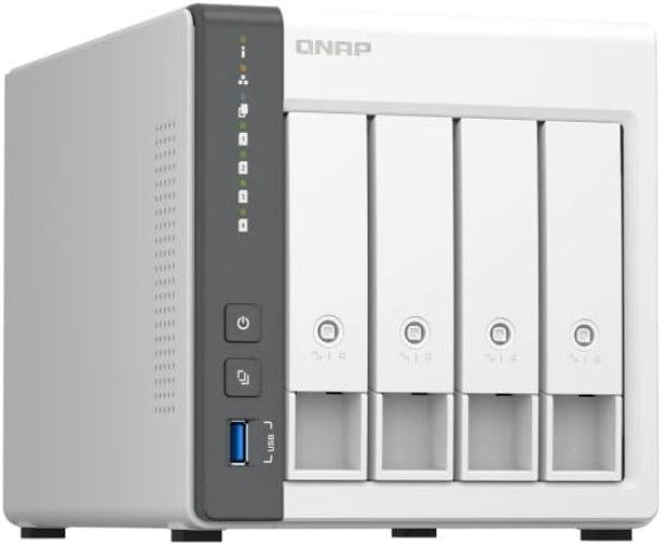 Effortless Backup 4 Bay NAS with Diskless Design, Secure File Access Anywhere