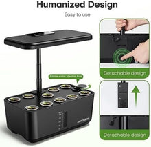 Load image into Gallery viewer, LED Hydroponic 10-Pod Plant Germination Kit - Family-Friendly Indoor Grower