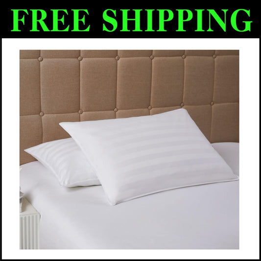 Ultra-Lightweight Extra Soft Cotton Damask Duck Down Pillow for Stomach Sleepers