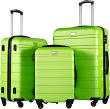 Load image into Gallery viewer, Apple Green 3-Piece Travel Luggage Set - Ergonomic Design, Ultimate Security