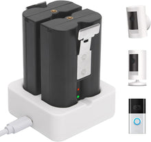 Load image into Gallery viewer, Complete 2-Pack 6040mAh Battery Solution with Charger for Ring-Doorbell &amp; Cam