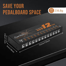 Load image into Gallery viewer, Noise-Free Guitar Pedal Power Supply with LED Indicators - 12 Isolated Outputs