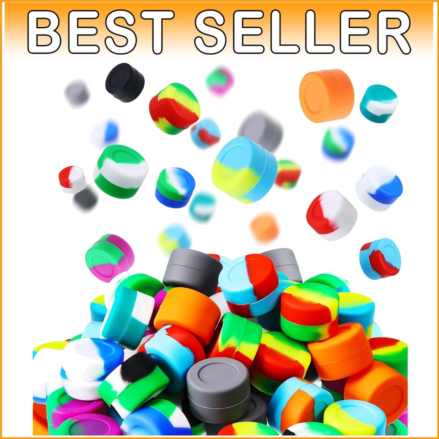 Durable 3ml Silicone Wax Containers - Ideal for Home Kitchen Travel Storage