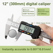 Load image into Gallery viewer, Stainless Steel Digital Caliper with Auto-Off Feature - 0-12" Measurement Range