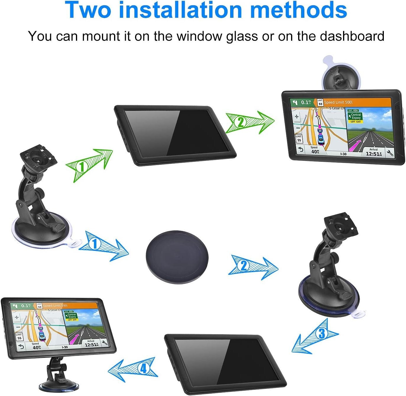 2025 Edition GPS Navigation with Lane Guidance for Cars, Trucks & RVs - 9 Inches