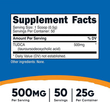 Load image into Gallery viewer, High Quality 25g Tudca Powder, Non-GMO &amp; Gluten-Free – 50 Servings Per Bottle