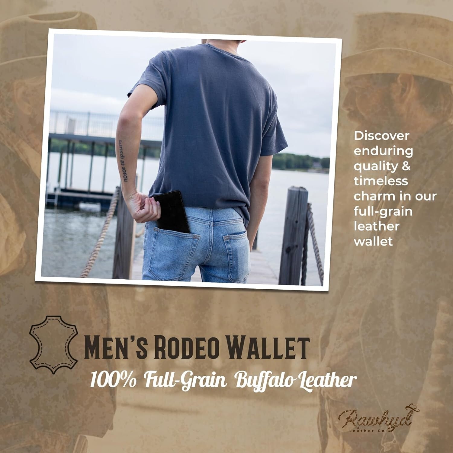 Minimalist Long Leather Wallet with RFID Protection - Perfect Gift for Him