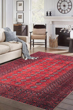 Load image into Gallery viewer, 5' x 7' Geometric Area Rug - Easy Care, Non-Slip, Ideal for Busy Living Spaces