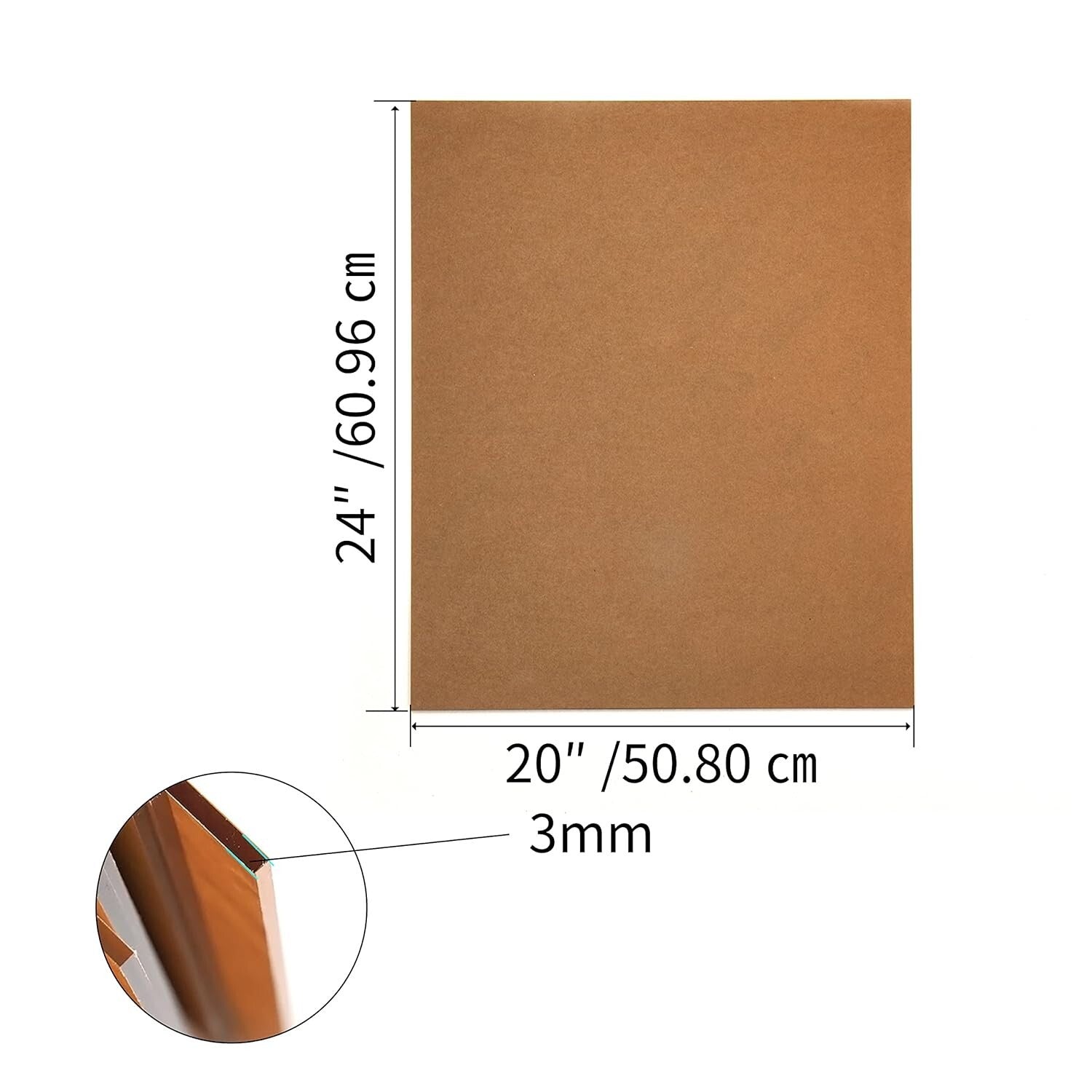Clear Plastic Sheets 20” x 24” 3mm Thickness for Versatile Display Projects