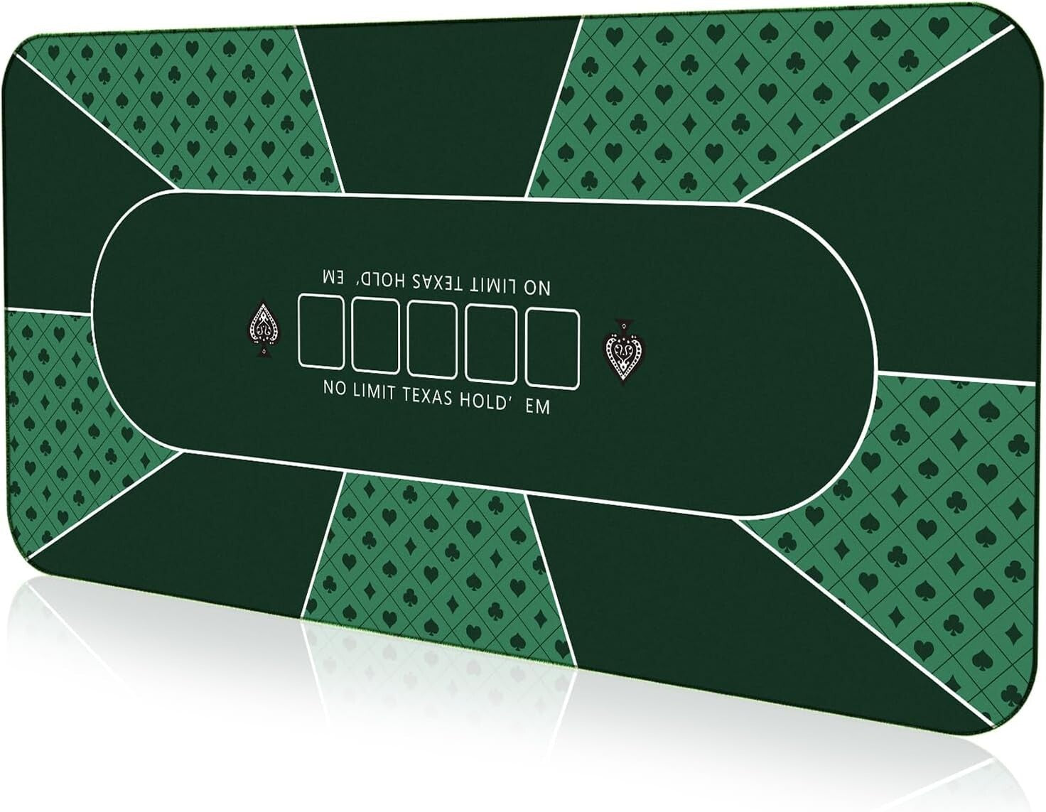 Professional Quality 94 x 47 Inch Poker Mat for 10 Players - Strong & Durable