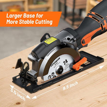Load image into Gallery viewer, Precision 4-1/2" Circular Saw with Adjustable Cutting Depth &amp; Auxiliary Handle