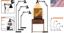 Load image into Gallery viewer, Tall Heat Lamp Stand for Reptiles - Adjustable 17.5-74.3in with Reflective Shade