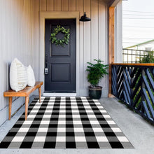 Load image into Gallery viewer, Durable Cotton Buffalo Plaid Doormat, 72x48 Inches - Water-Resistant &amp; Easy Care
