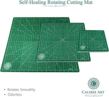 Load image into Gallery viewer, 14.3-Inch Rotating Cutting Mat - Ideal for Crafting, Quilting &amp; Fabric Cutting