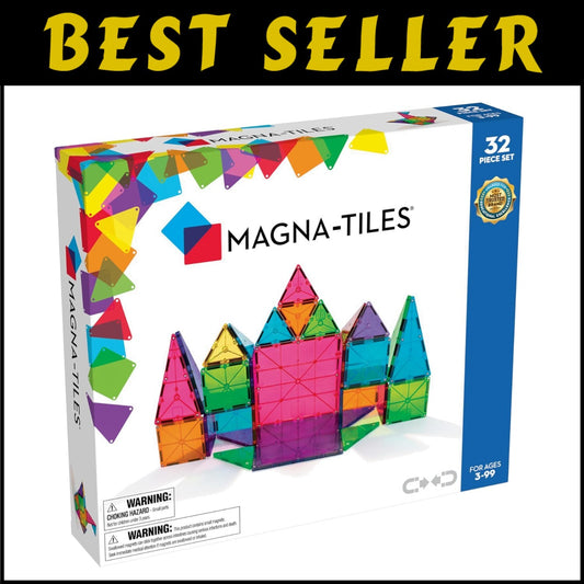 Safe and Non-Toxic 32-Piece Magnetic Builders Set - Perfect for Young Innovators