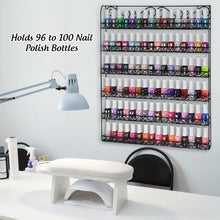 Load image into Gallery viewer, Sturdy 6-Tier Metal Nail Polish and Essential Oils Organizer - Fits 108 Bottles